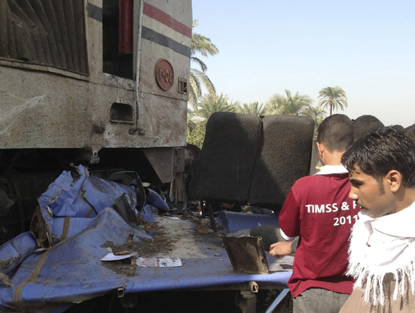 Egyptian train-bus clash kills 50