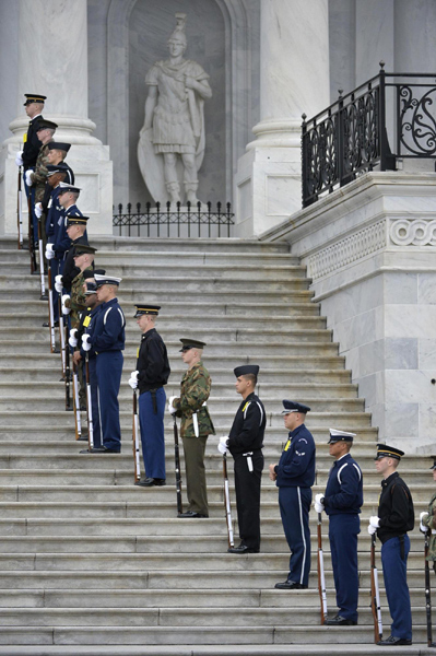 Rehearsal of swearing-in at US capitol