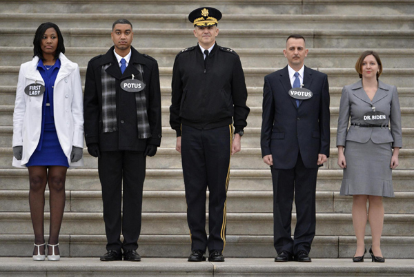 Rehearsal of swearing-in at US capitol