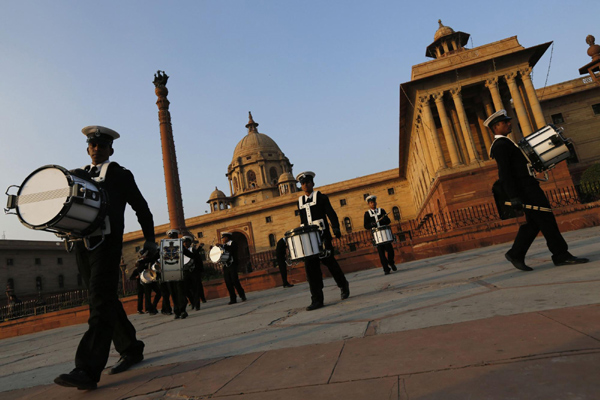 Beating the Retreat ceremony in New Delhi