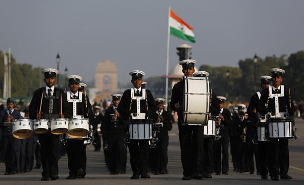 Beating the Retreat ceremony in New Delhi