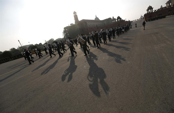 Beating the Retreat ceremony in New Delhi