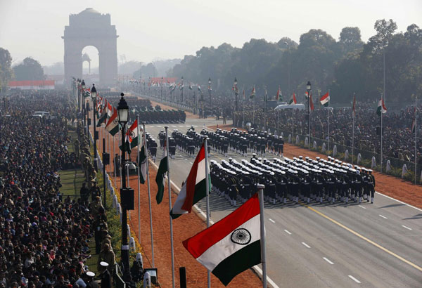 India shows military strength during Republic Day