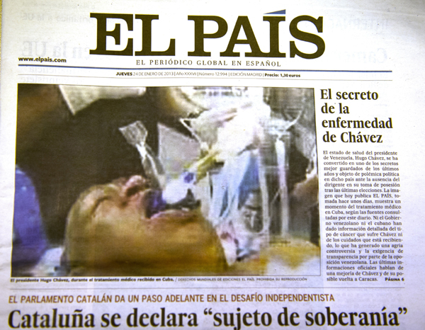Venezuela blasts El Pais over false Chavez photo