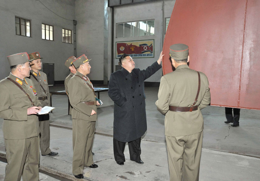 DPRK's Kim inspects combat equipments