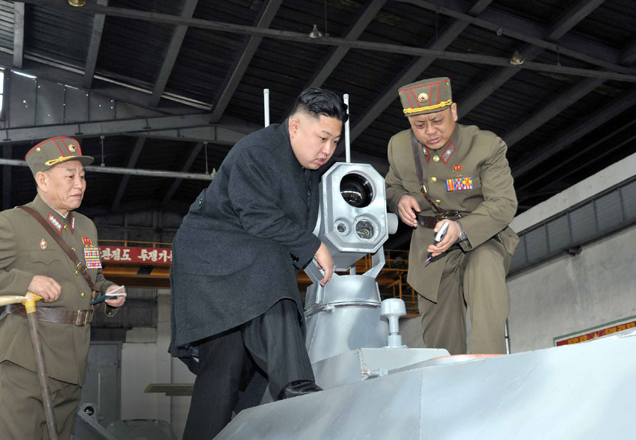DPRK's Kim inspects combat equipments