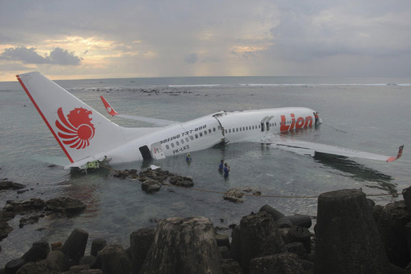 All safe as plane misses Bali runway, lands in sea