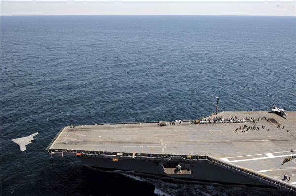 US Navy launches unmanned drone from carrier