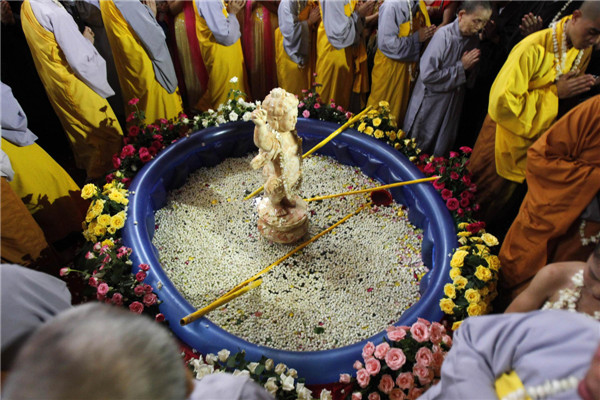 Vesak Day in honor of Buddha in Thailand