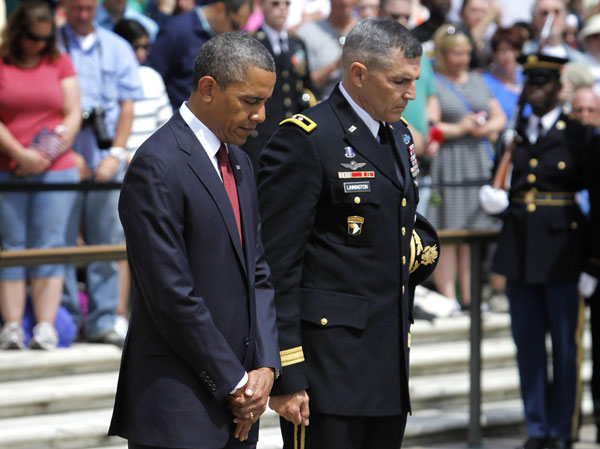 On US Memorial Day, Obama pays tribute to fallen