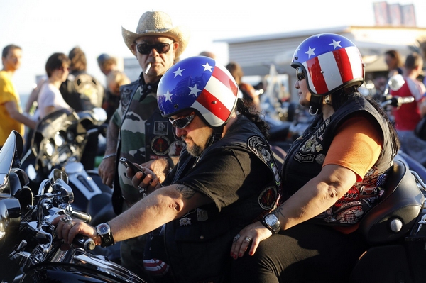 Bikers celebrate Harley-Davidson's 110th aniversary