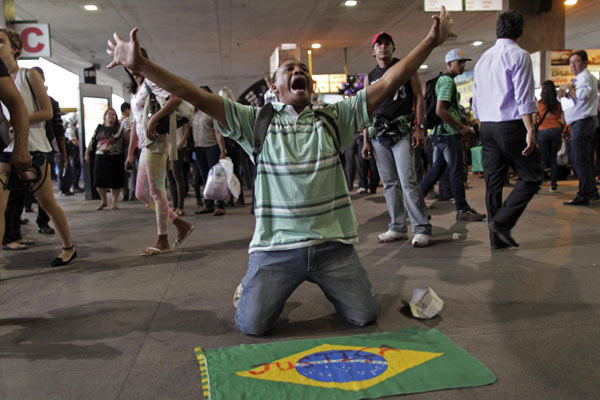Brazilians fill streets with protest, violence