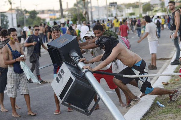 Brazilians fill streets with protest, violence