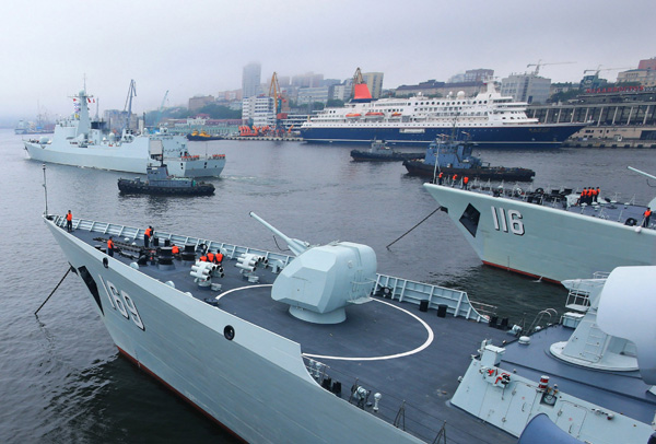 China, Russia begin live-fire navy drill