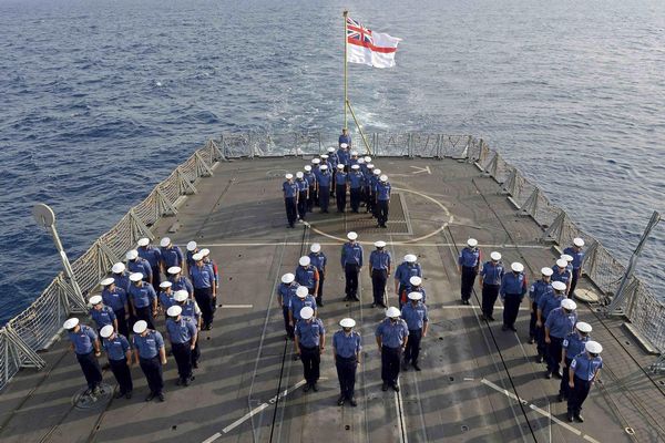 Ship's company of Royal Navy frigate forms 'BOY'