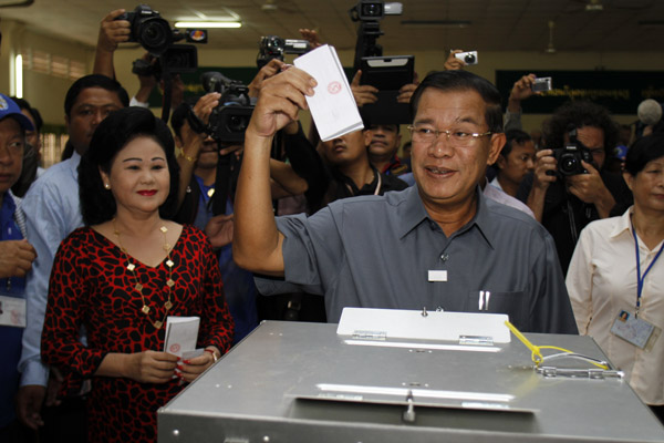 Hun Sen's party claims victory
