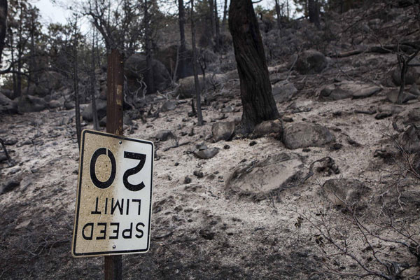 Fast-moving fire rages through California park