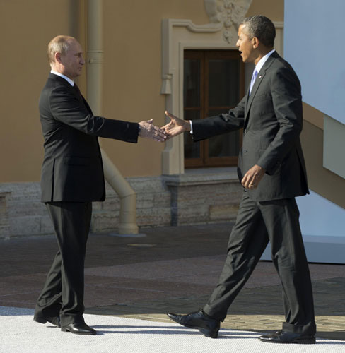 Obama, Putin meet for G20 at St petersburg