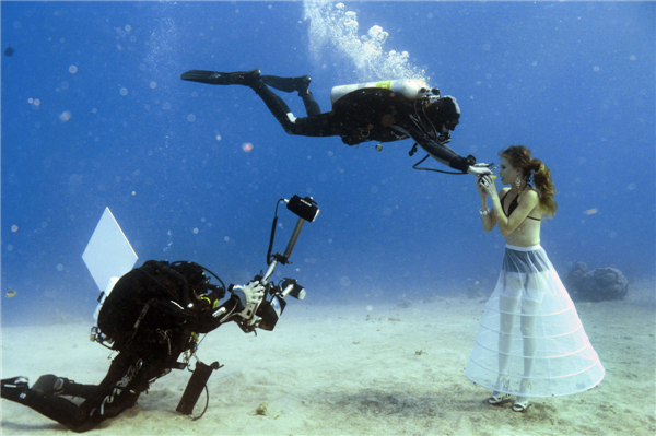 Underwater photo shoot in Israel