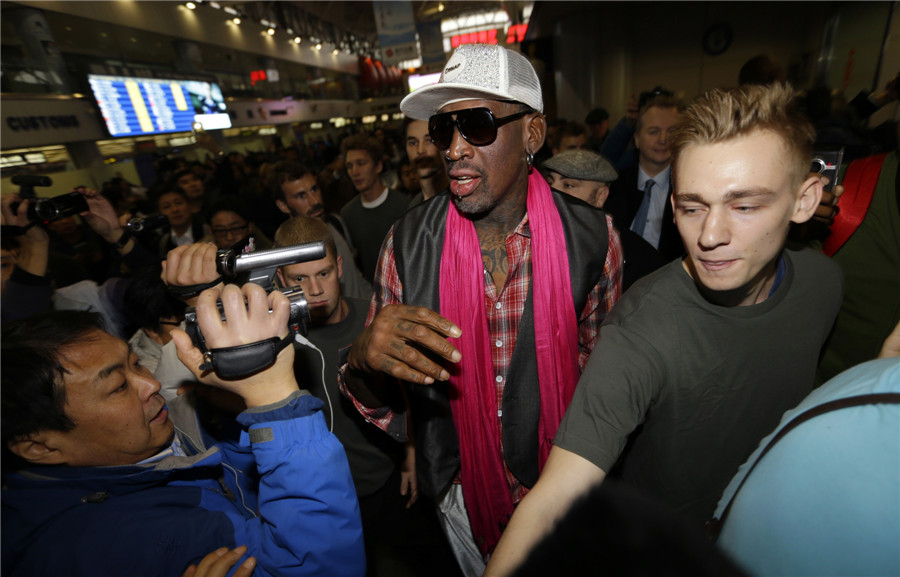 Rodman in DPRK with ex-NBA team