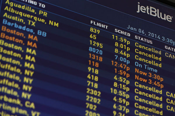 JetBlue resumes flights in New York, Boston