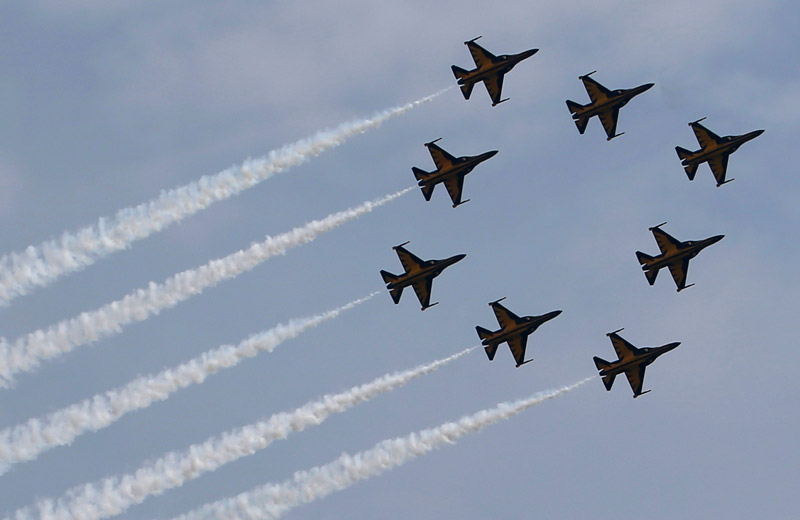 South Korea Air Force performs at Singapore Airshow