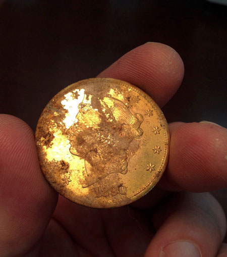Buried gold coins unearthed in California