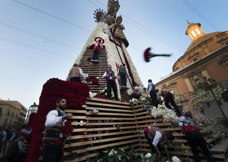 Fallas Festival Parade held in Valencia, Spain