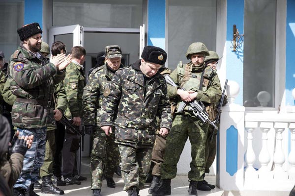 Pro-Russian forces take over Ukraine's naval HQ