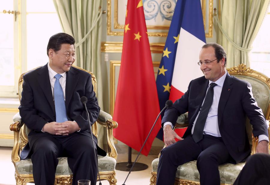 China, France vow to strengthen talk on ties, global issues