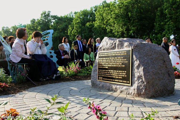 Comfort Women Memorial Peace Garden opens in US