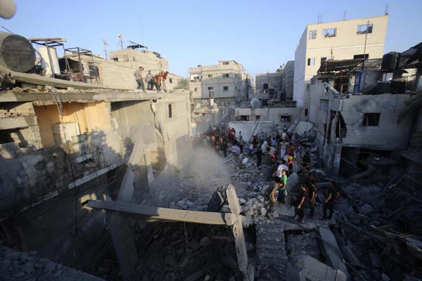 Tensions in Gaza draw int'l concern as Israeli strike continues