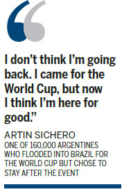 World Cup over, but some Argentines won't go home