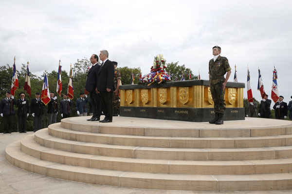 France, Germany hail ties at WWI commemoration ceremony
