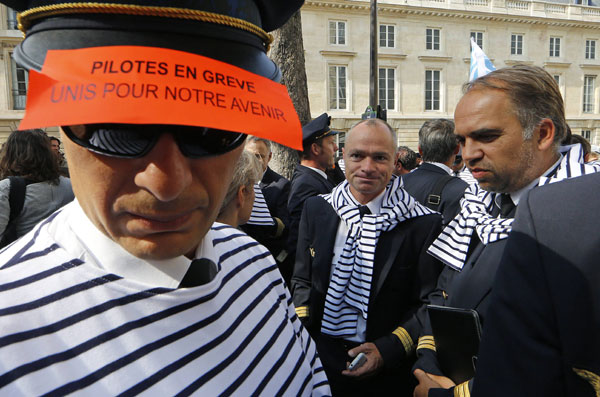 Air France pilots on strike