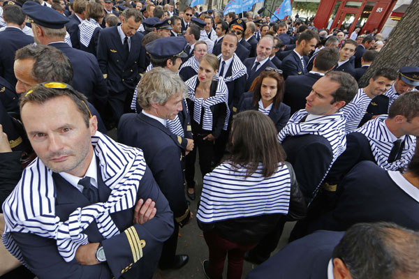 Air France pilots on strike