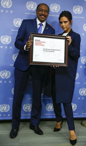 Victoria Beckham named as UNAIDS Ambassador