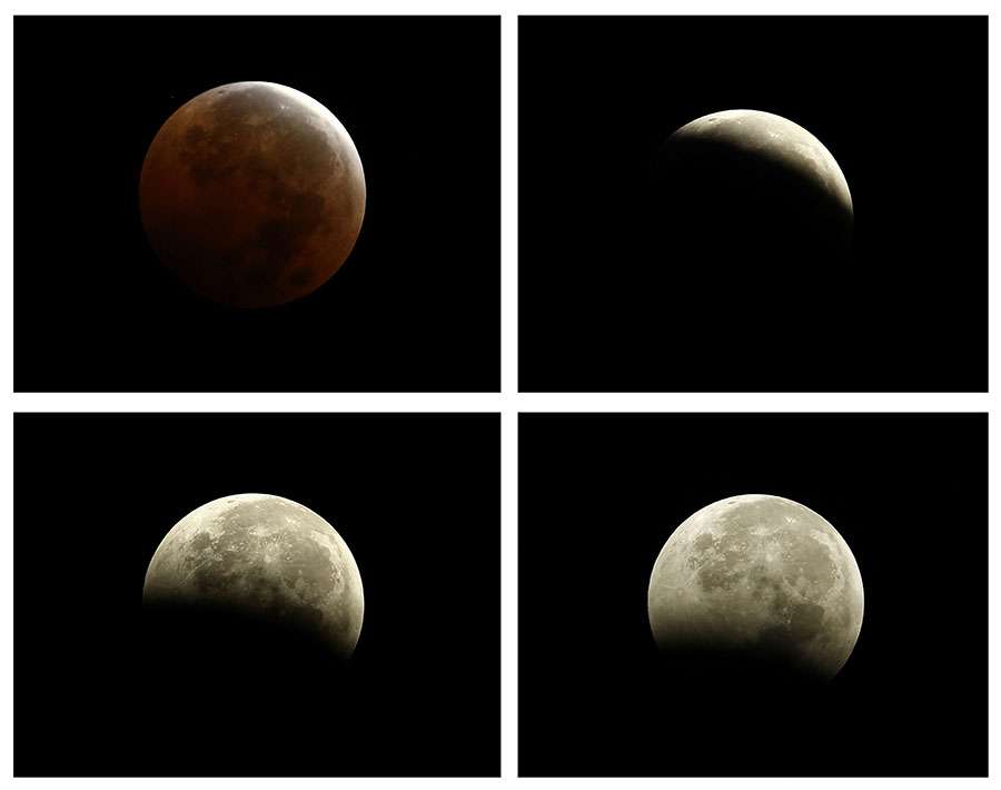 Lunar eclipse in Asia and the Americas