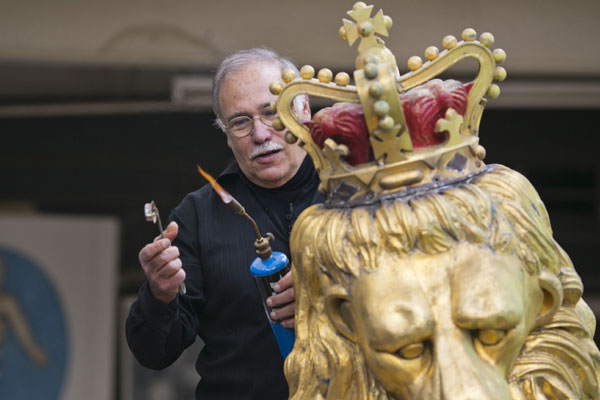 113-year-old time capsule found inside a lion statue in US