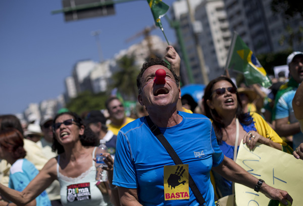 Protests across Brazil seek ouster of president