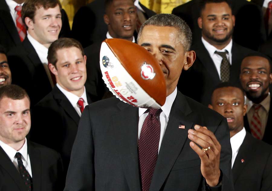 Obama NCAA football champion at White House[6] Americas