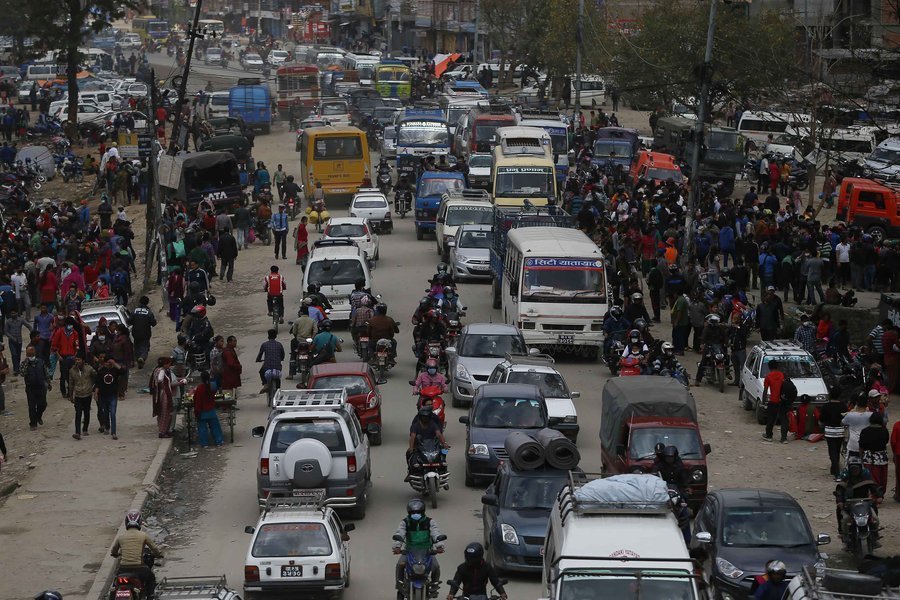 Mass exodus from Kathmandu