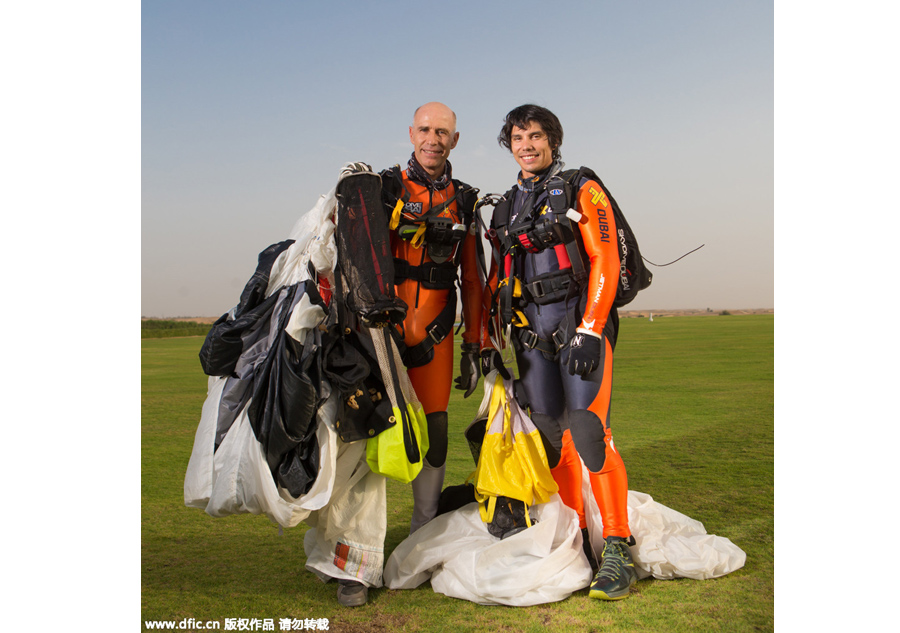 Jetman duo zip across Dubai sky