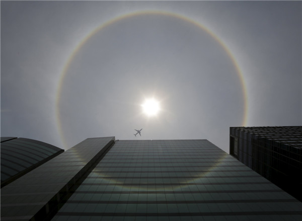Solar halo in Mexico City
