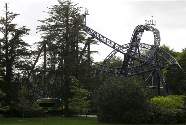 Four seriously hurt in British park rollercoaster accident