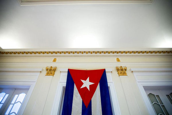 Cuban flag raised at Washington embassy as ties restored