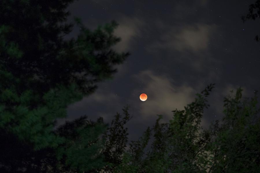 Super blood moon paints sky red
