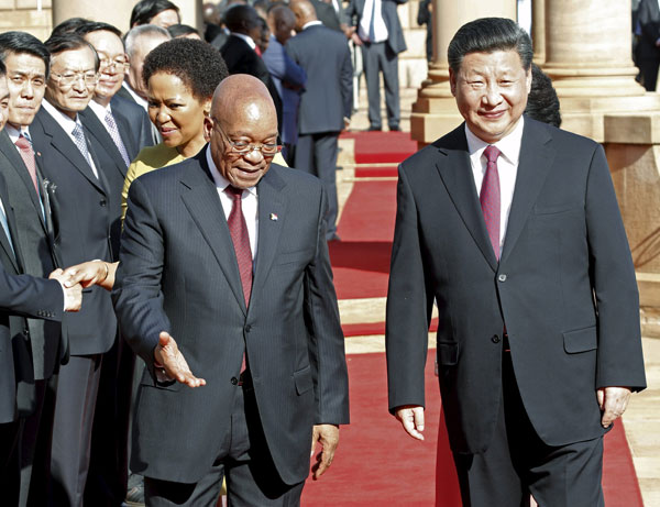 Chinese, South African presidents hold talks to cement partnership