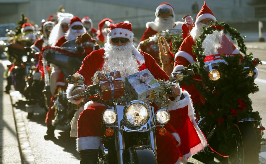 Riding with Santa Claus around the world