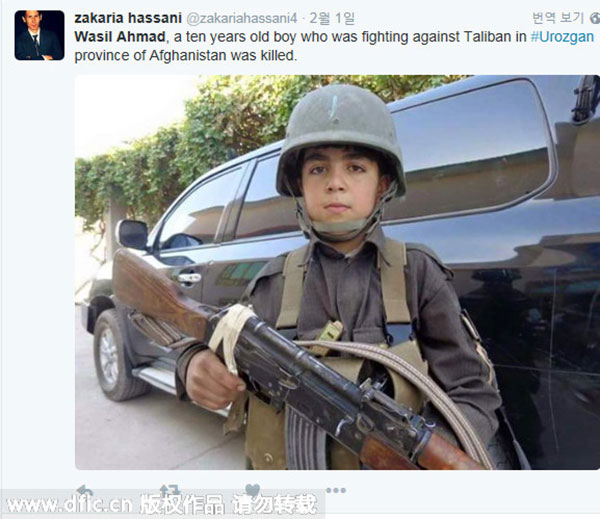 Taliban kill 10-year-old hailed as militia hero
